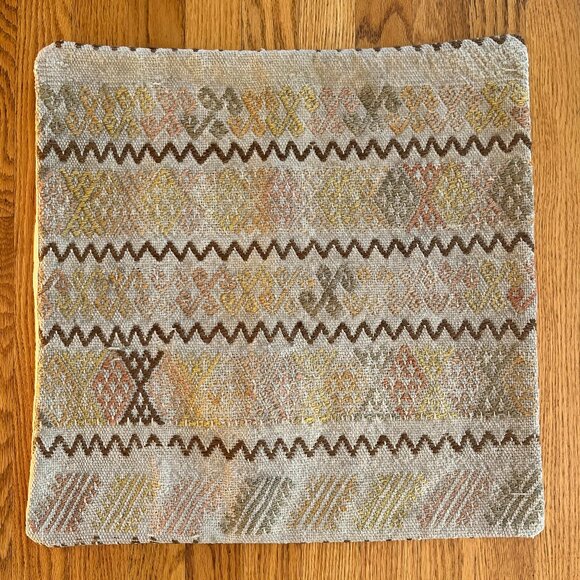 Vintage Turkish Kilim Pillow with Insert - Picture 3 of 5